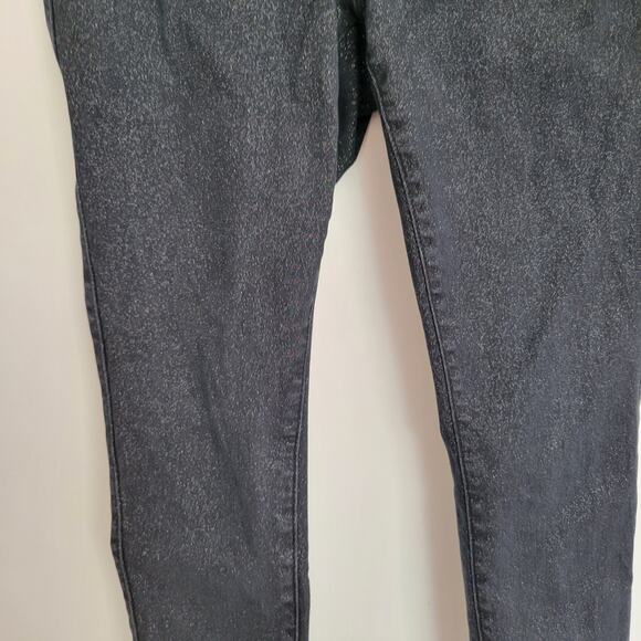 Torrid Sky High Skinny Crop Jean Premium Stretch Black Sparkle Women 14 - Picture 5 of 13